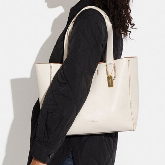 Coach Handbags - Coach Derby Tote Chalk Pebble Leather 58860 New